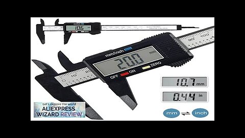 150mm 100mm Electronic Digital Caliper Carbon Fiber Dial Vernier Caliper Gauge Micrometer Review