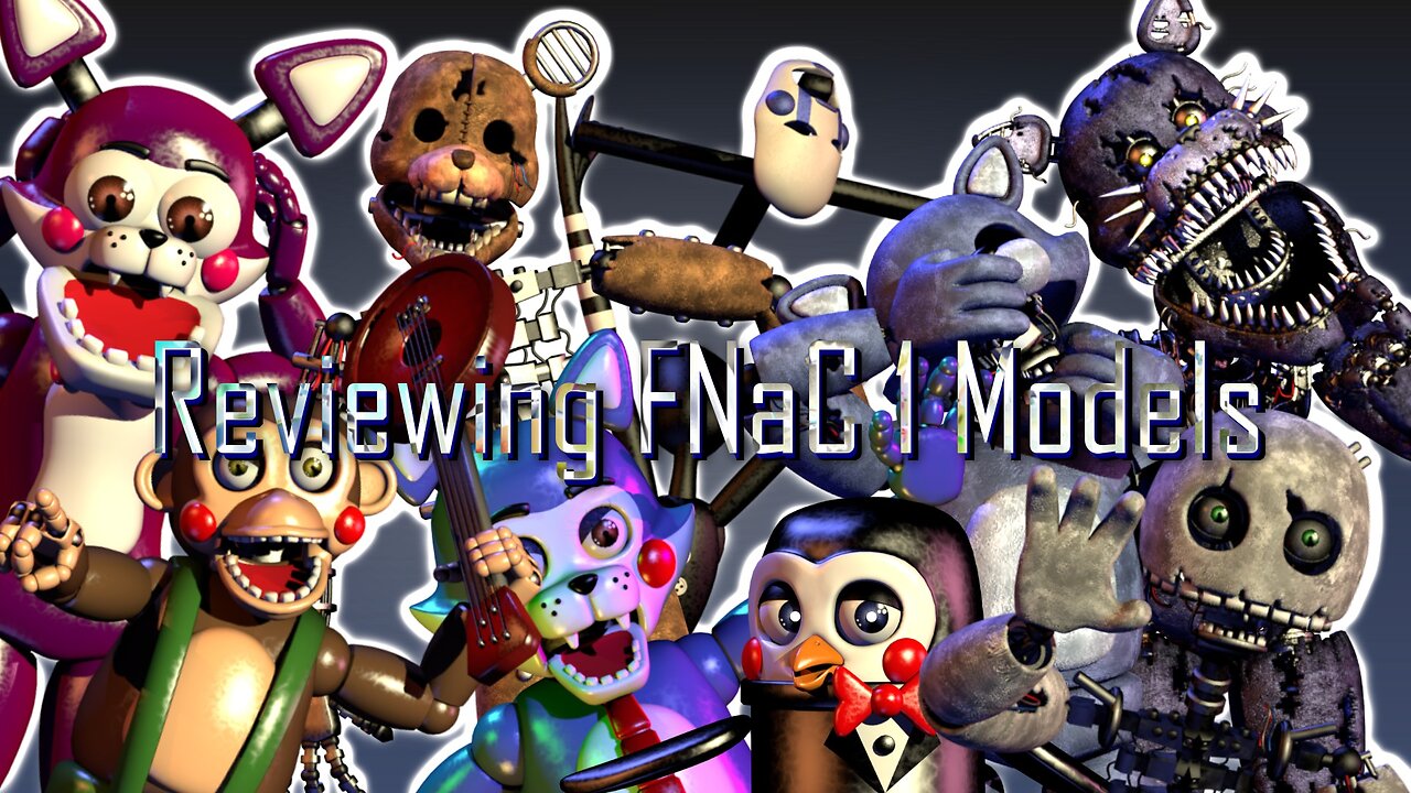 Reviewing Five Nights at Candy's 1 Models in Blender 2.79b.