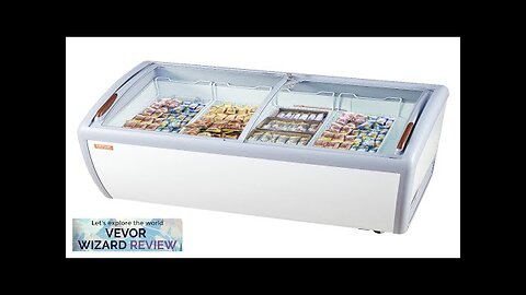 VEVOR Commercial Ice Cream Display Case 12.8 Cu.ft Chest Freezer Mobile Glass Review