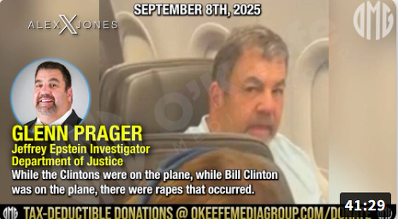 GLOBAL BOMBSHELL: High-Level DOJ Whistleblower Exposes The Rape Of Children On Jeffrey Epstein's Plane In The Presence Of Bill Clinton!!!