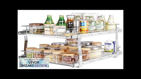 VEVOR 2 Tier 17"W x 21"D Pull Out Cabinet Organizer Heavy Duty Review