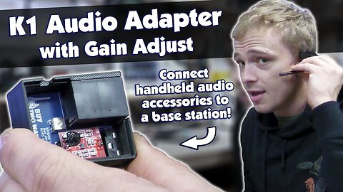 K1 Audio Adapter with Gain Adjust - Use your handheld radio accessories on a Wouxun base station!
