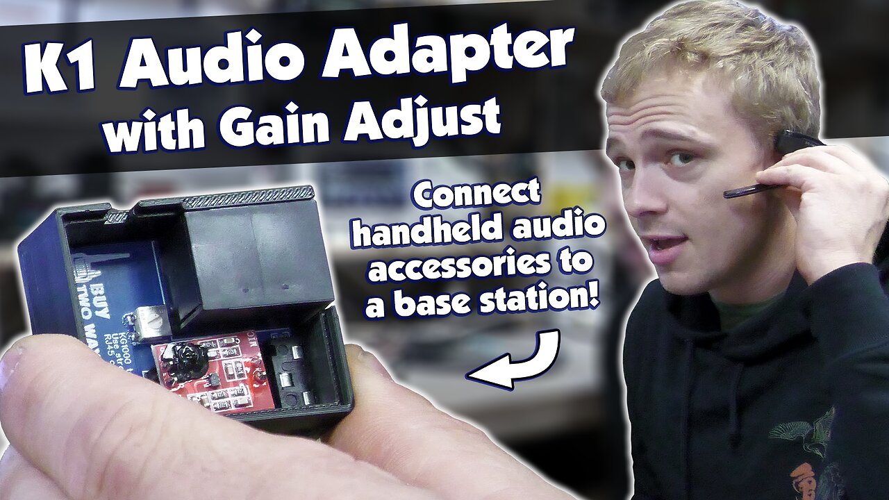 K1 Audio Adapter with Gain Adjust - Use your handheld radio accessories on a Wouxun base station!