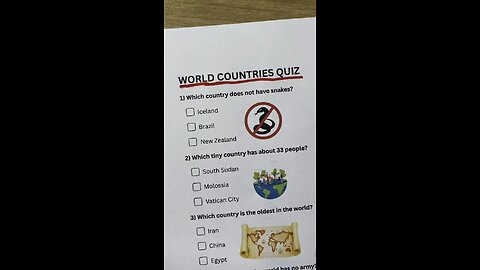 World Countries Quiz - Can you get 7-7
