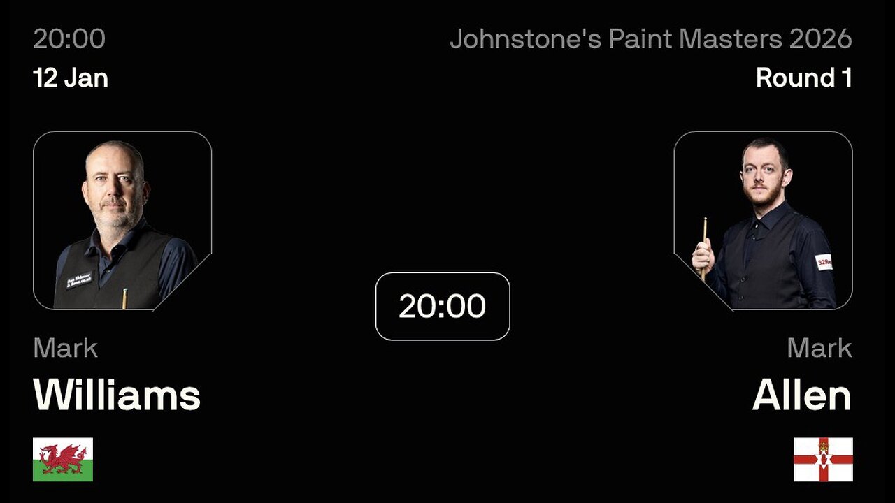 🔴 ถ่ายทอดสดสนุกเกอร์ 🏴󠁧󠁢󠁥󠁮󠁧󠁿 มาร์ค อัลเลน VS มาร์ค วิลเลี่ยมส์ 🏴󠁧󠁢󠁷󠁬󠁳󠁿 ศึก มาสเตอร์ส 2026