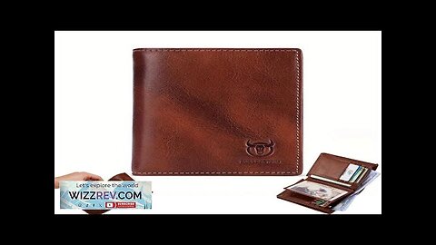 BULLCAPTAIN Men's Genuine Leather Thin Wallet Handmade Cowhide Short Coin Purse Clip Review