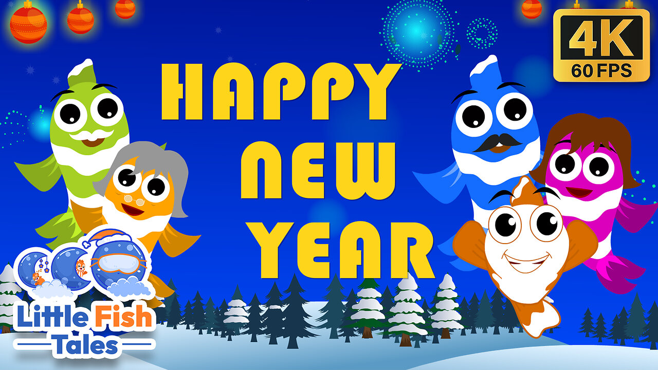 Happy New Year Little Fish | Happy New Year Song | Little Fish Tales | #happynewyear