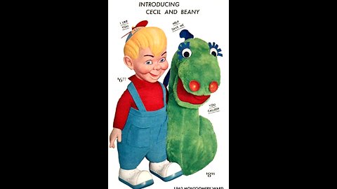 1962 mattel pull string talking beany boy and Cecil doll