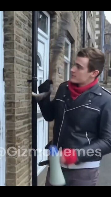 Nick Shirley in California playing Negan from The Walking Dead