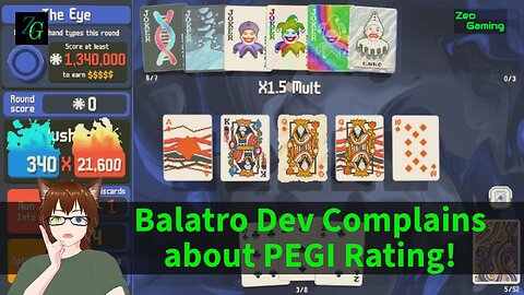 Balatro Dev Complains about PEGI Rating!