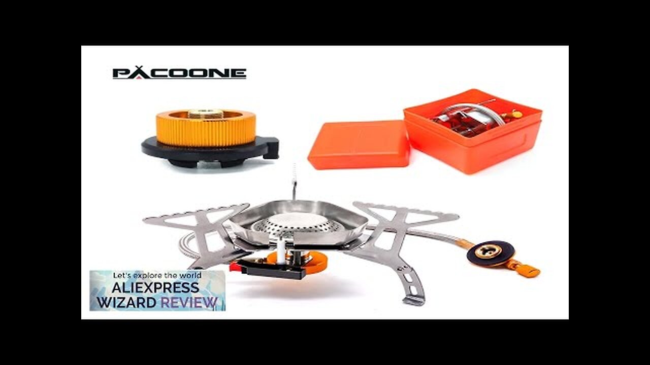 PACOONE Camping Wind Proof Gas Burner Outdoor Strong Fire Stove Heater Tourism Review