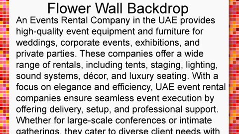 Stunning Flower Wall Backdrop Elevate Event with Floral Elegance