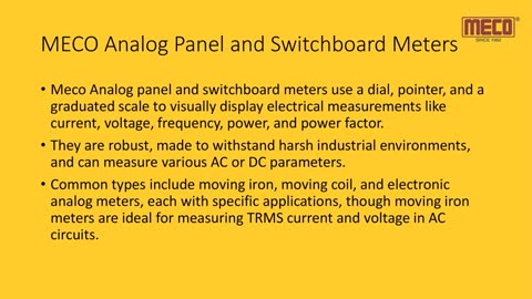 Analog Panel Meters Trusted for Industrial Applications
