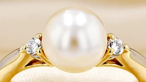 CULTURED ROUND WITH DIAMOND RING