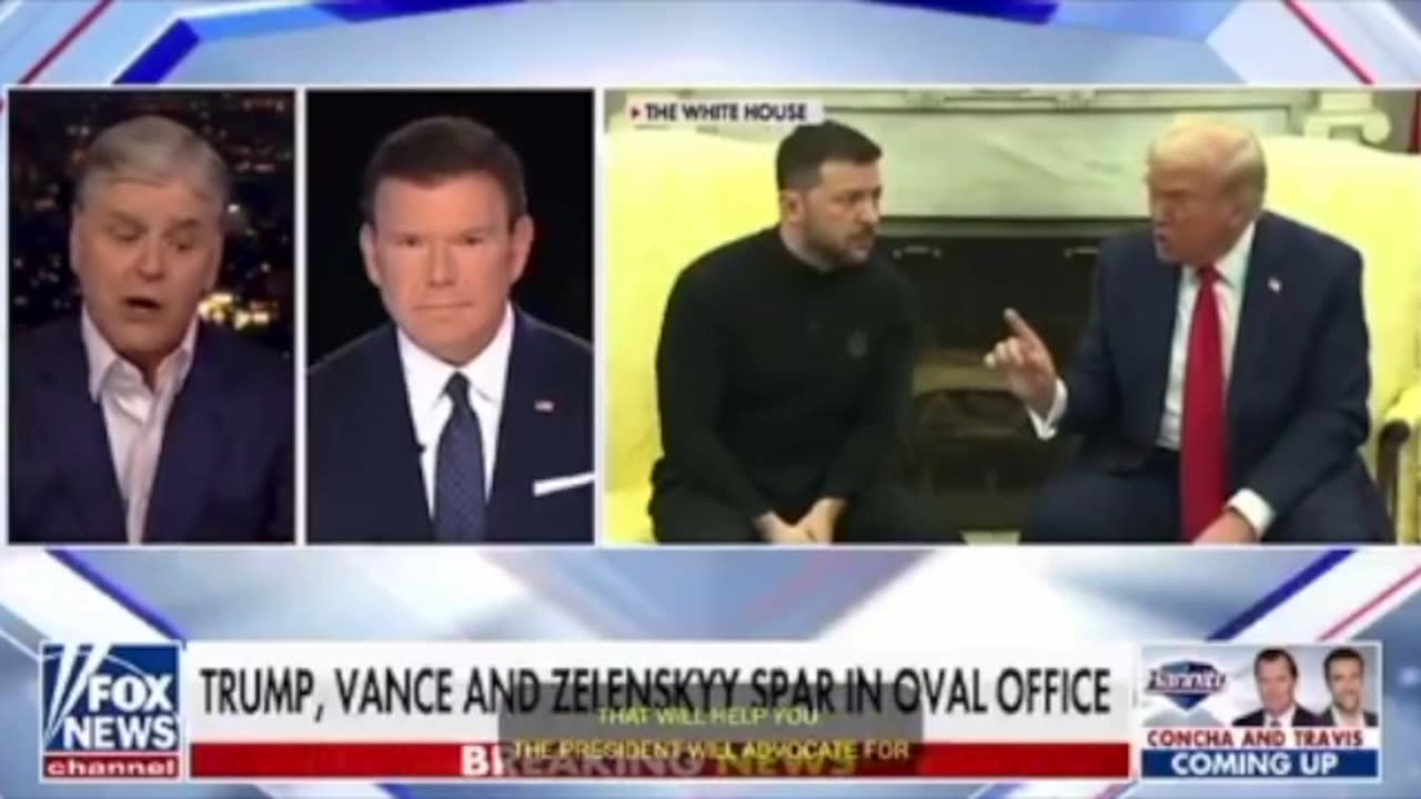 Brett Baier (on Hannity) Reports : Zelensky Had The Chance To Apologize To Vance and Trump