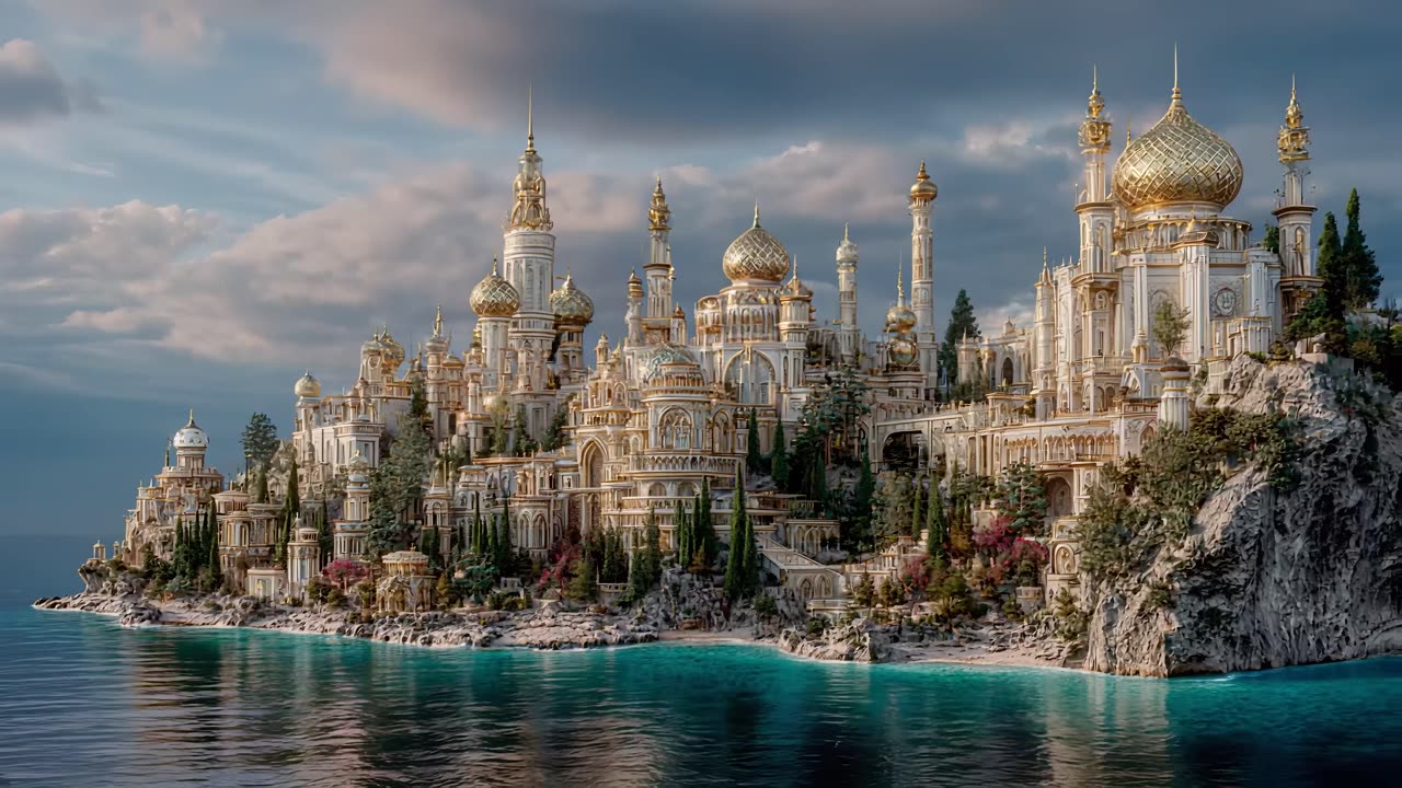 Fantasy Dreamlike Daughters of the Pearlspire Palace [AI Music Video]