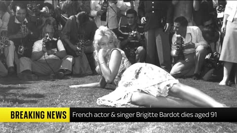 French actress Brigitte Bardot has died, aged 91