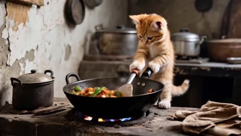 Sick Mama Cat Cared for bу Kitten - Heartwarming Home Story