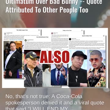 Fact Check: Coca-Cola CEO Did NOT Issue Super Bowl Sponsorship Ultimatum Over Bad Bunny