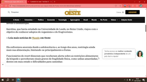 Polonesa que seguia dieta de frutas morre de desnutrição extrema.mp4
