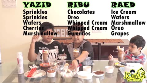 Oreo Milk Shake with Fun Topping Challenge | Kids Toy House