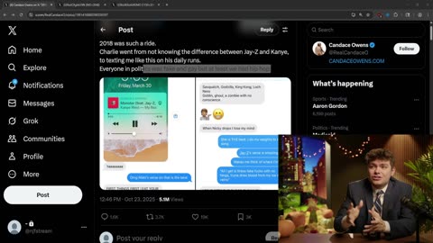 Nick Fuentes reacts to Candace revealing DM's talking about hip hop