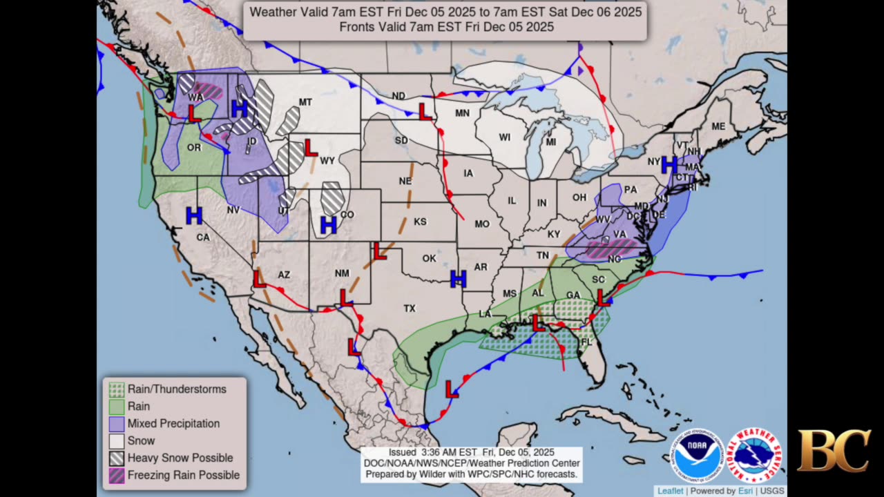 National Weather Forecast (December 5, 2025)