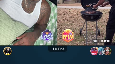 LIONEL LYSOL LINES K.O.B WHILE HE COOKS AND GRILLS THIS AFTERNOON BIGO LIVE