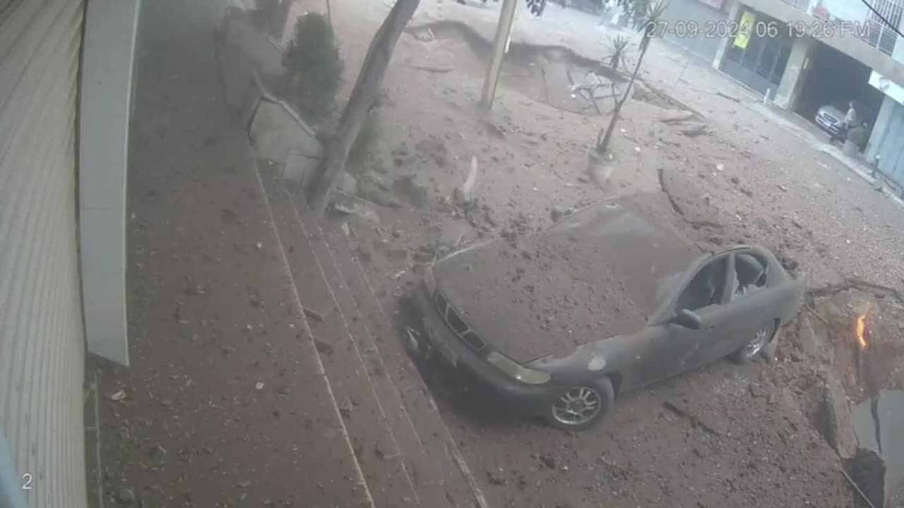 CCTV footage released from the Israeli strike in Lebanon that killed Hezbollah