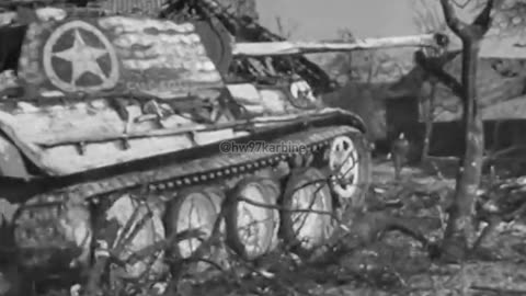 Captured Panther Ausf G "Cuckoo" pressed into service with the British Coldstream Guards in 1945