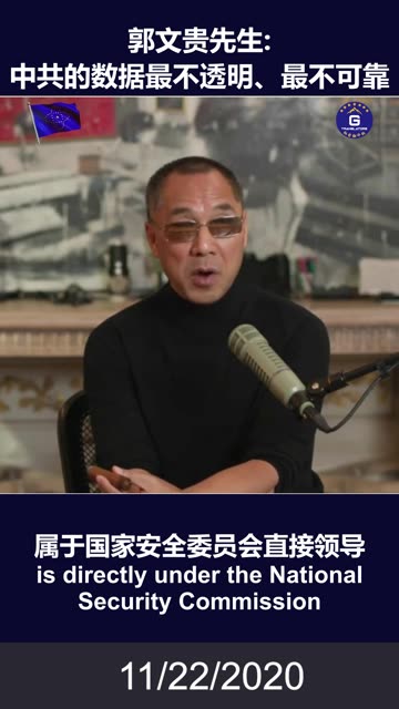 郭文贵先生：中共的数据最不透明、最不可靠，人口、财富等核心数据连最高领导层都难以掌握