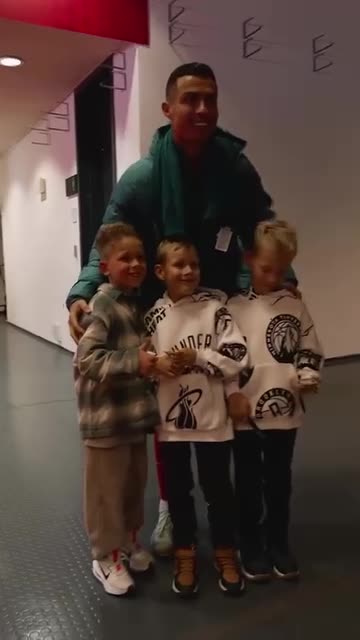 watch this moment of the heartfelt greeting with CRISTIANO RONALDO