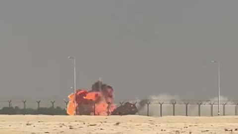 Indian Jet Crashes in Dubai during air display.. I dont see an ejection..