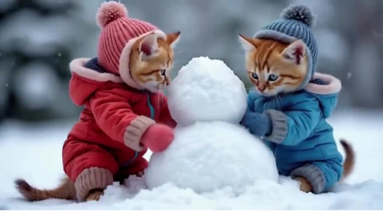 😻Lovely cats at Christmas doing Human things 😸🎄