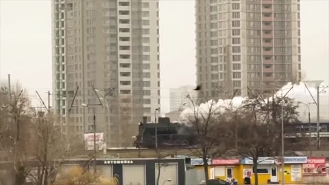 They're writing that steam locomotives have returned to service in Kyiv due to a train shortage.