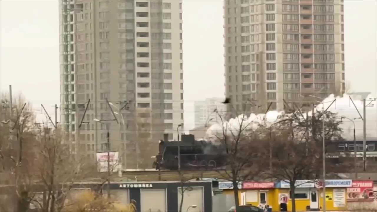 They're writing that steam locomotives have returned to service in Kyiv due to a train shortage.