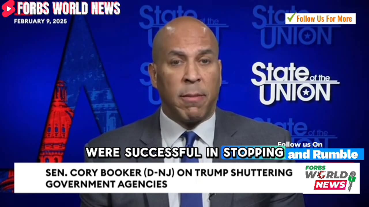 Sen Booker speaks on Trump dismantling the bureaucracy