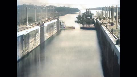 The Construction of the Panama Canal from 1908 to 1914 in Color! Part-1