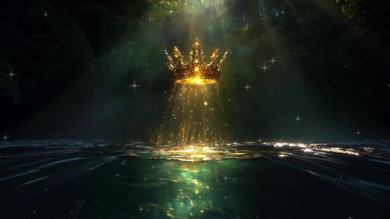 Golden Crown Energy Flow ✨ Transform Your Vibe with Healing Water & Light Animation 🌊