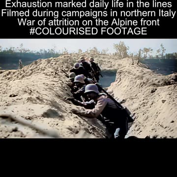 Italian soldiers rest in trench positions on the Italian Front 1916–1917