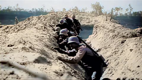 Italian soldiers rest in trench positions on the Italian Front 1916–1917