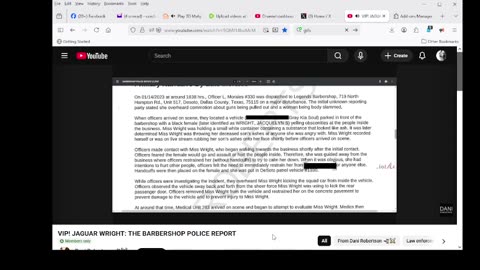 JAGUAR WRIGHT POLICE REPORT