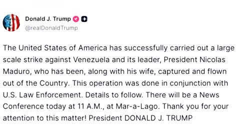 Helicopters fly over Caracas as Trump says US has captured Maduro