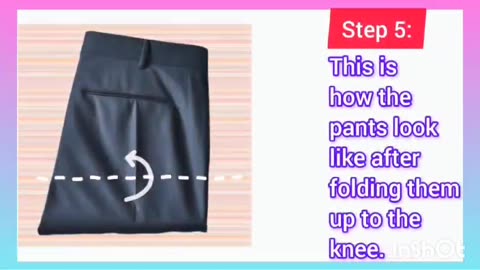 How to fold a pant step-by-step ?