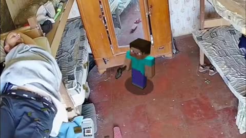 What Is steve doing? #memes #minecraft