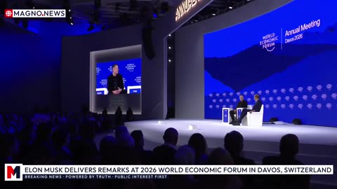 🇺🇸 SpaceX CEO Elon Musk Delivers Remarks at World Economic Forum in Davos, Switzerland [LIVE]