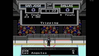 NHL '94 exi custom ROM - Len the Lengend (SJ) at Modano09 (DAL) / Feb 8, 2025 (second game)