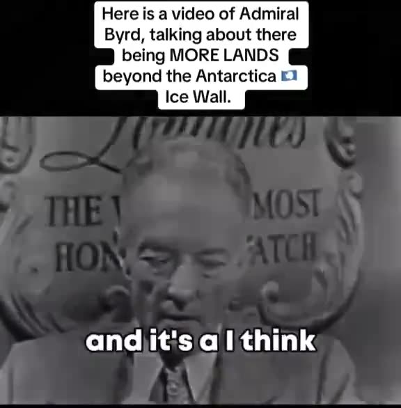 🚨 A rare video of Admiral Byrd talking about more lands beyond Antarctica