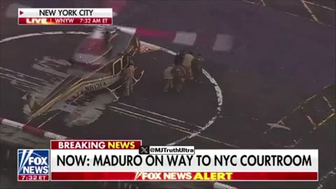 Maduro on way to NYC Courtroom. His wife alongside him…