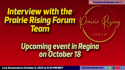 FreedomCalendar.net TV #058: Interview for with Prairie Rising Forum